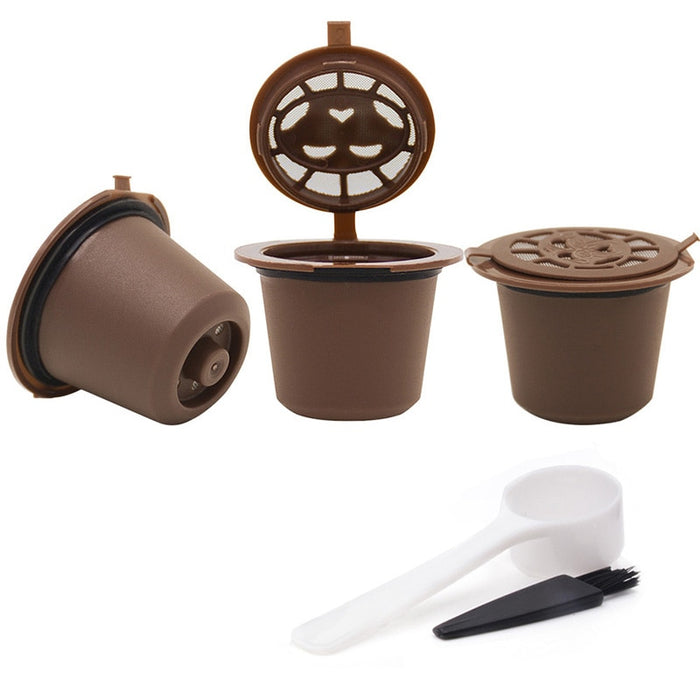 3PCS Nespresso Refillable Coffee Capsule Cup Reusable Coffee Capsule