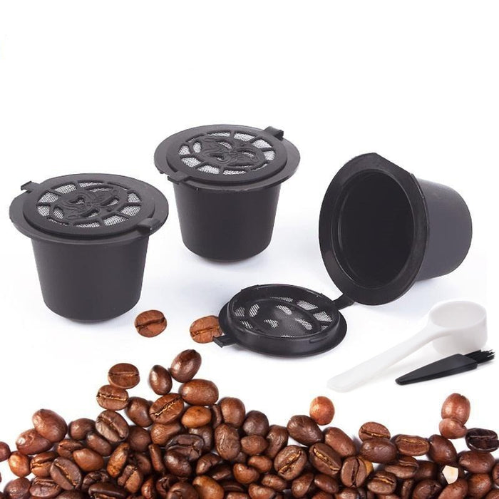 3PCS Nespresso Refillable Coffee Capsule Cup Reusable Coffee Capsule